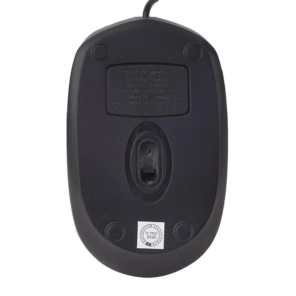Mouse alámbrico Teraware PJT-M218, conexión usb, 1000 dpi, 3 botones, negro